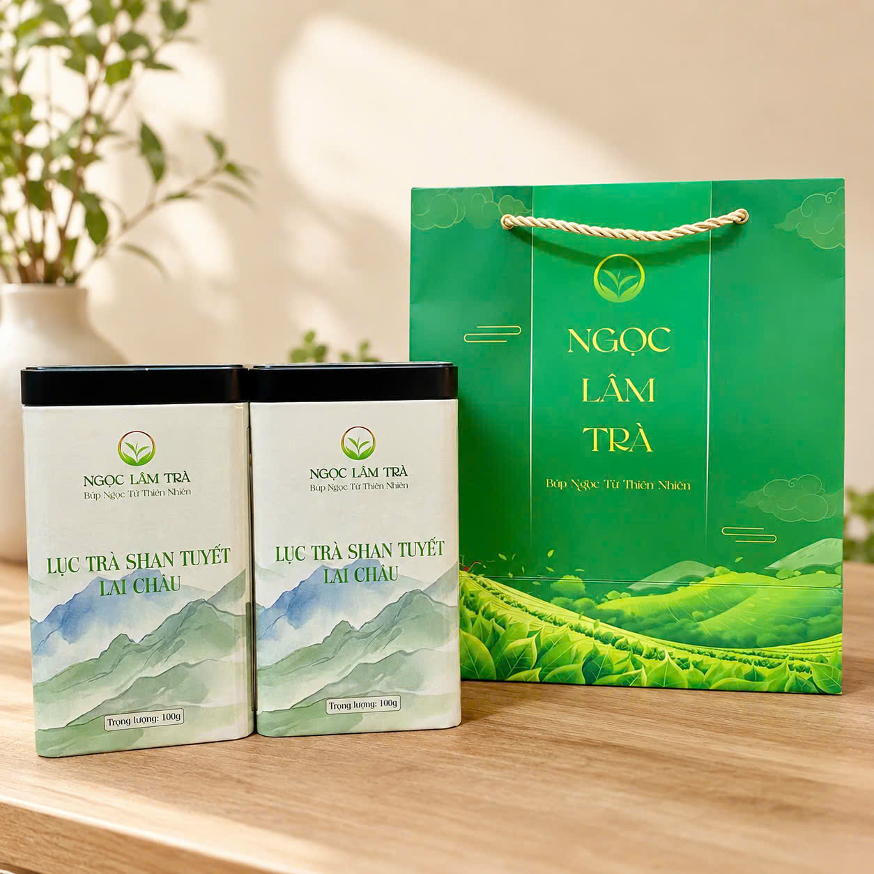 Lục Trà Shan Tuyết Lai Châu - Hộp Thiếc 100g - Ảnh 4